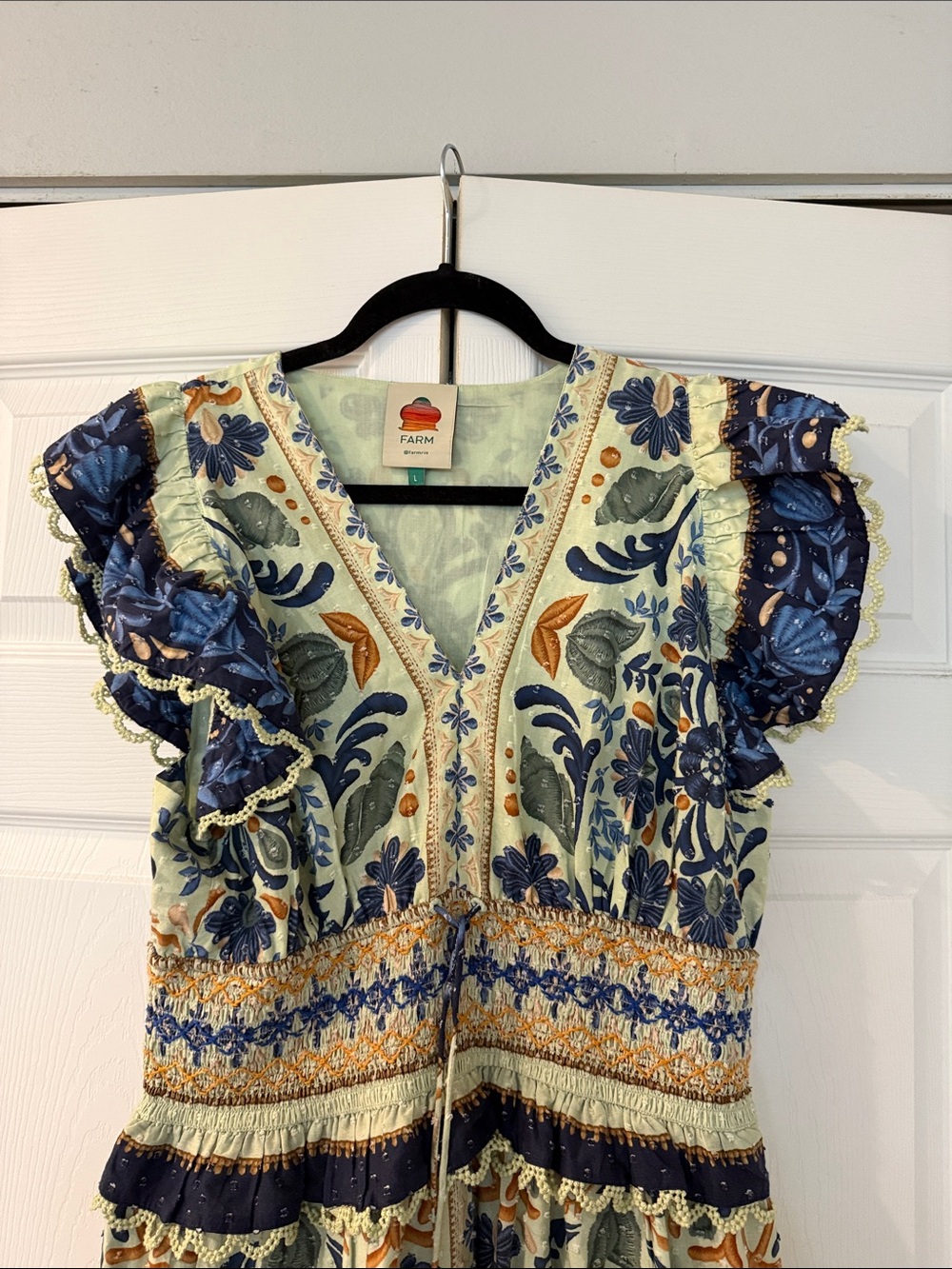 FARM Rio Ocean Tapestry Green Maxi Dress - Picture 5 of 8